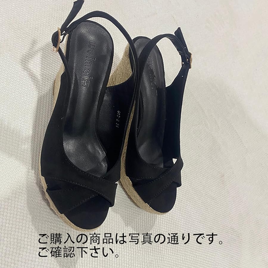 ウエッジソール サンダル 厚底ヒール ストラップ ベルト オープントゥ Amazon | [ドドシューズ] ウェッジソール サンダル バック